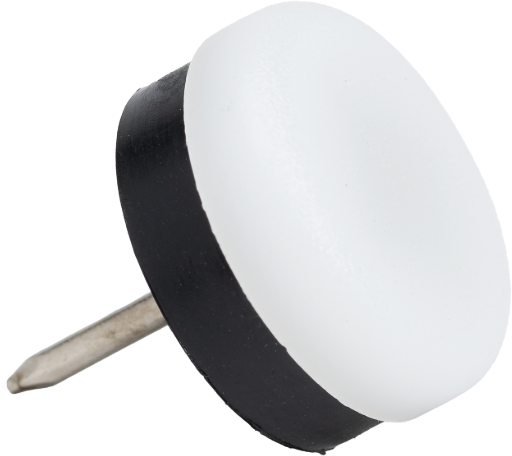 HSI Möbelgleiter Kunststoff D=25mm, mit Nagel - Diverse Möbelbeschläge und Zubehör