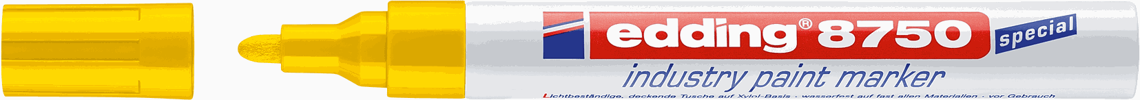 EDDING 8750, Industrielackmarker Gelb, Schriftbreite 2.0-4.0mm - Auszeichnen