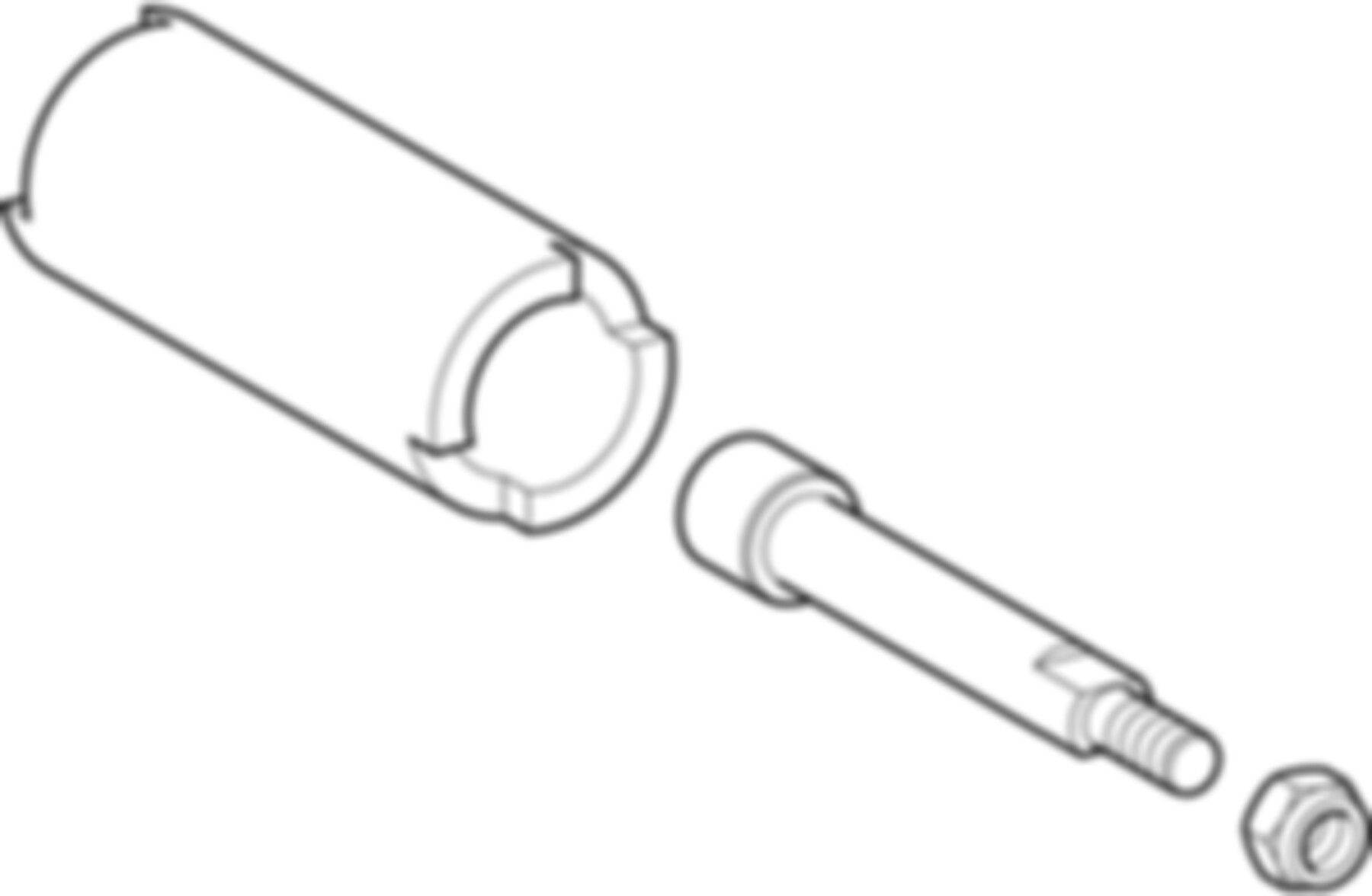 Verlängerung 54mm 94938 für Griff Kugelhahn L = 65mm - Geberit Systemventile / Armaturen