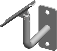 Geschw Wandkonsole eck vert bewegl vers HI. 33.7/ 12 mm rechts geschl. 1.4301 - INOXTECH-Handlauf-/Geländer-System
