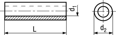 Distanzhülsen rund Polyamid 6.6 BN5281 2,6x5x10 - Bossard Schrauben