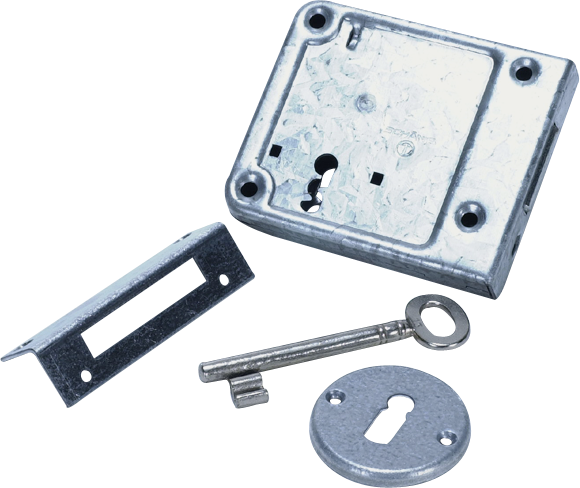 SCHÄNIS Kellertür-Riegelschloss 2305 BB 65 mm, links/rechts, verzinkt - Türschlösser und Zubehör