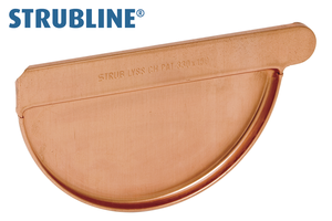 Anklemmboden links 200 mm 127 "Strubline" - Kupfer Spenglereihalbfabrikate