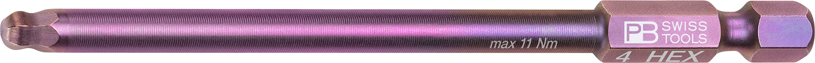 PB Innensechskant-Bit, GR. 4 E 6,3 (1/4"), mit Kugelkopf, Winkel bis 22° - Steck- und Drehmomentschlüssel