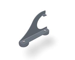 PREFA Gebirgsschneefangstütze 43 P.10 Steingrau, VE 2 Stk. - PREFA Dachsysteme