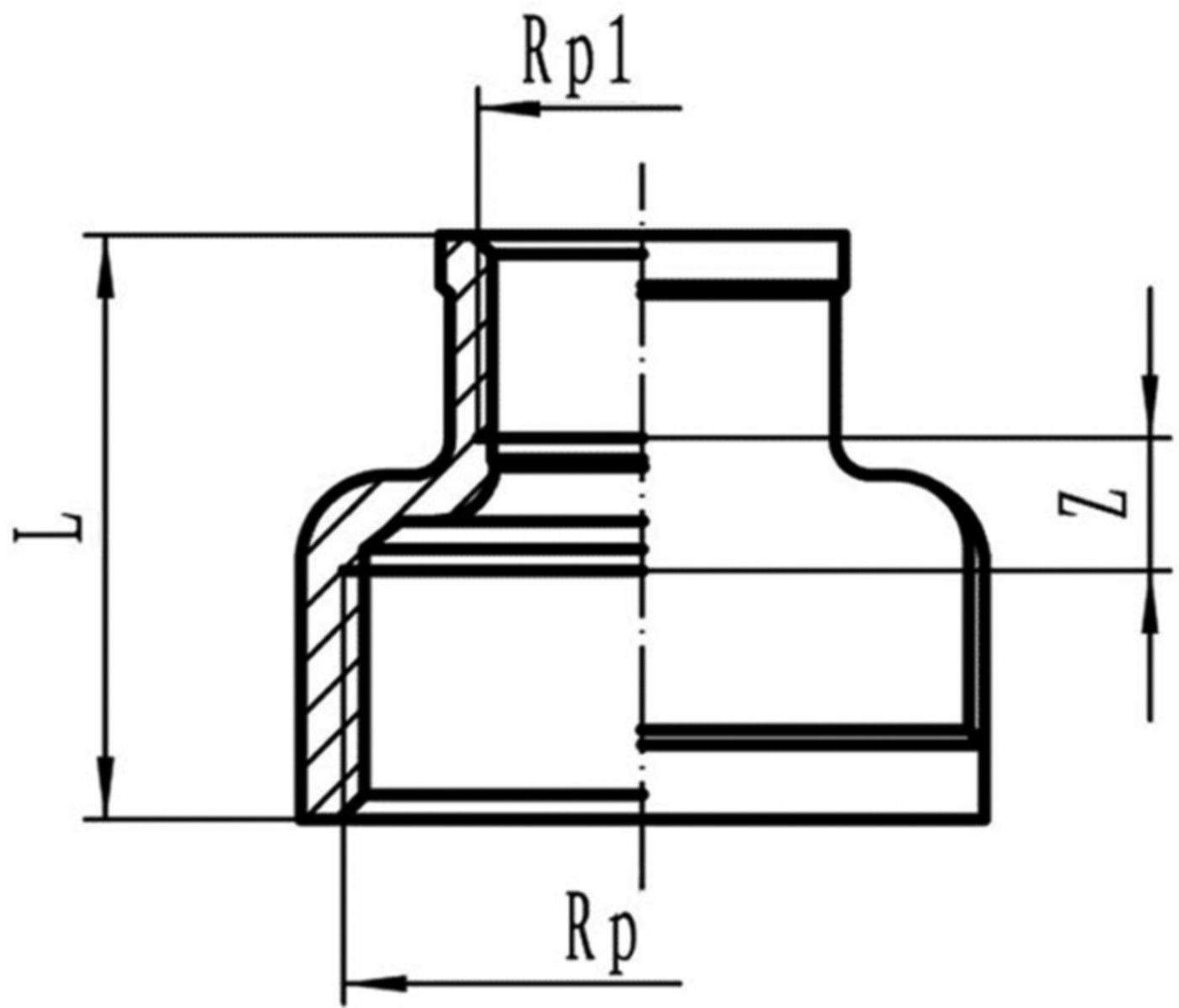 Inox-Reduziermuffe 11/2-11/4" 1240 - Rostfreie Gewindefittings