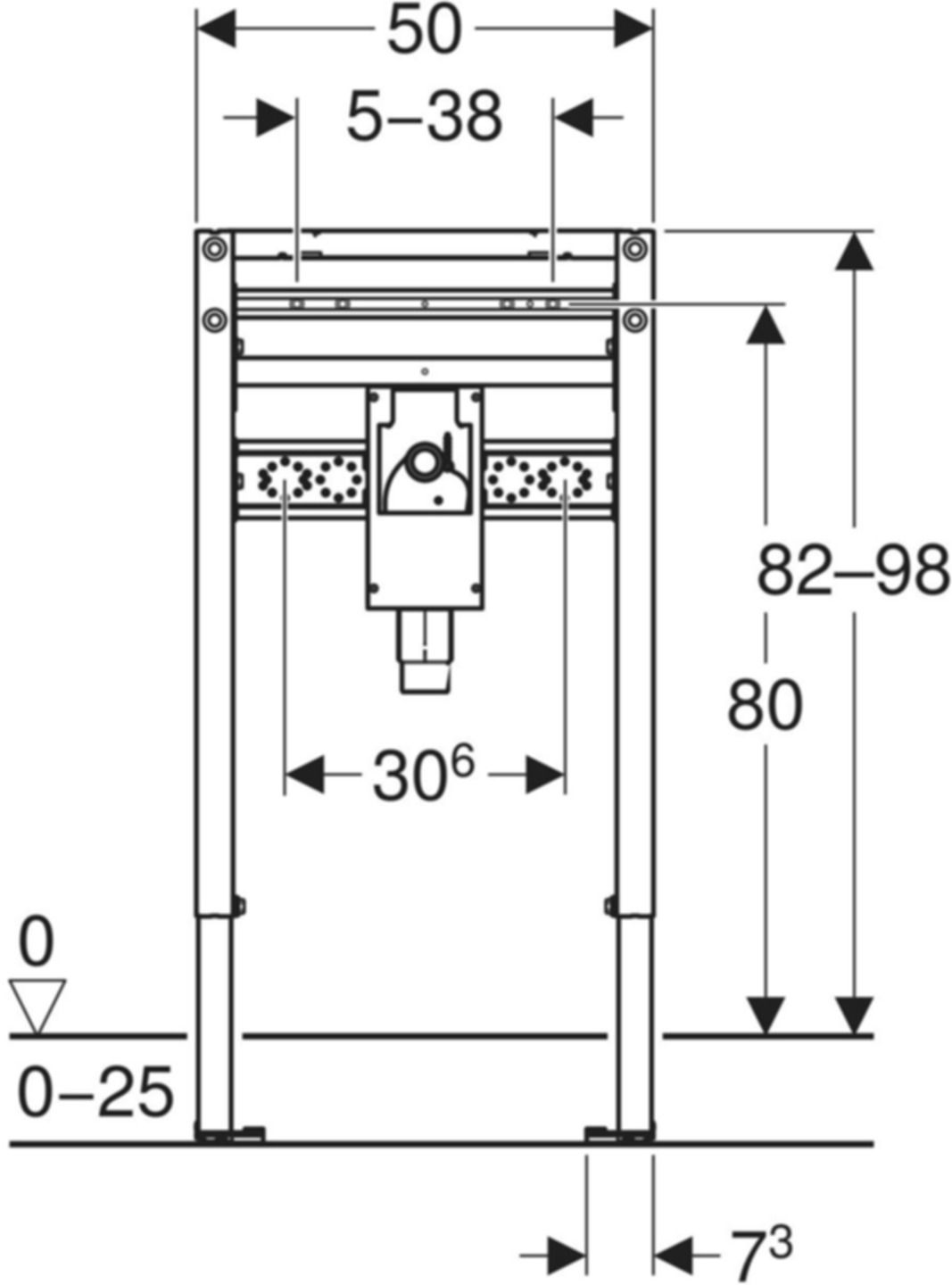Waschtisch-Element mit UP-Sifon Typ 98/82 111.547.00.2 - Geberit-Duofix