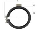 RS Inox BSA mit Gummi,ohne Mf. 1/2"/M10 108 - 116 mm 4" 51977 - Flamco-Rohrschellen INOX