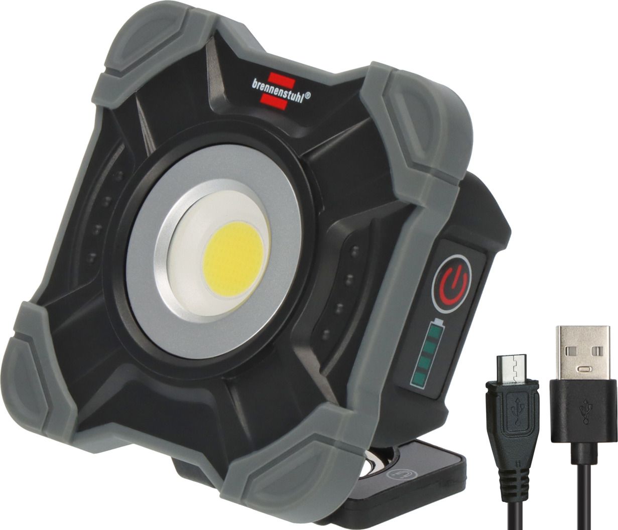 BRENNENSTUHL Akku LED Arbeitsstrahler SH 1000 MA Akku LED Arbeitsleuchte 1000lm, IP54, 6h Leuchtdau - Lampen, Leuchten
