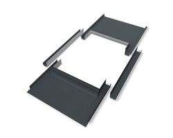 PREFA Einfassung für Velux stucco 134x160 cm, 19 P.10 Dunkelgrau 111629 - PREFA Dachsysteme