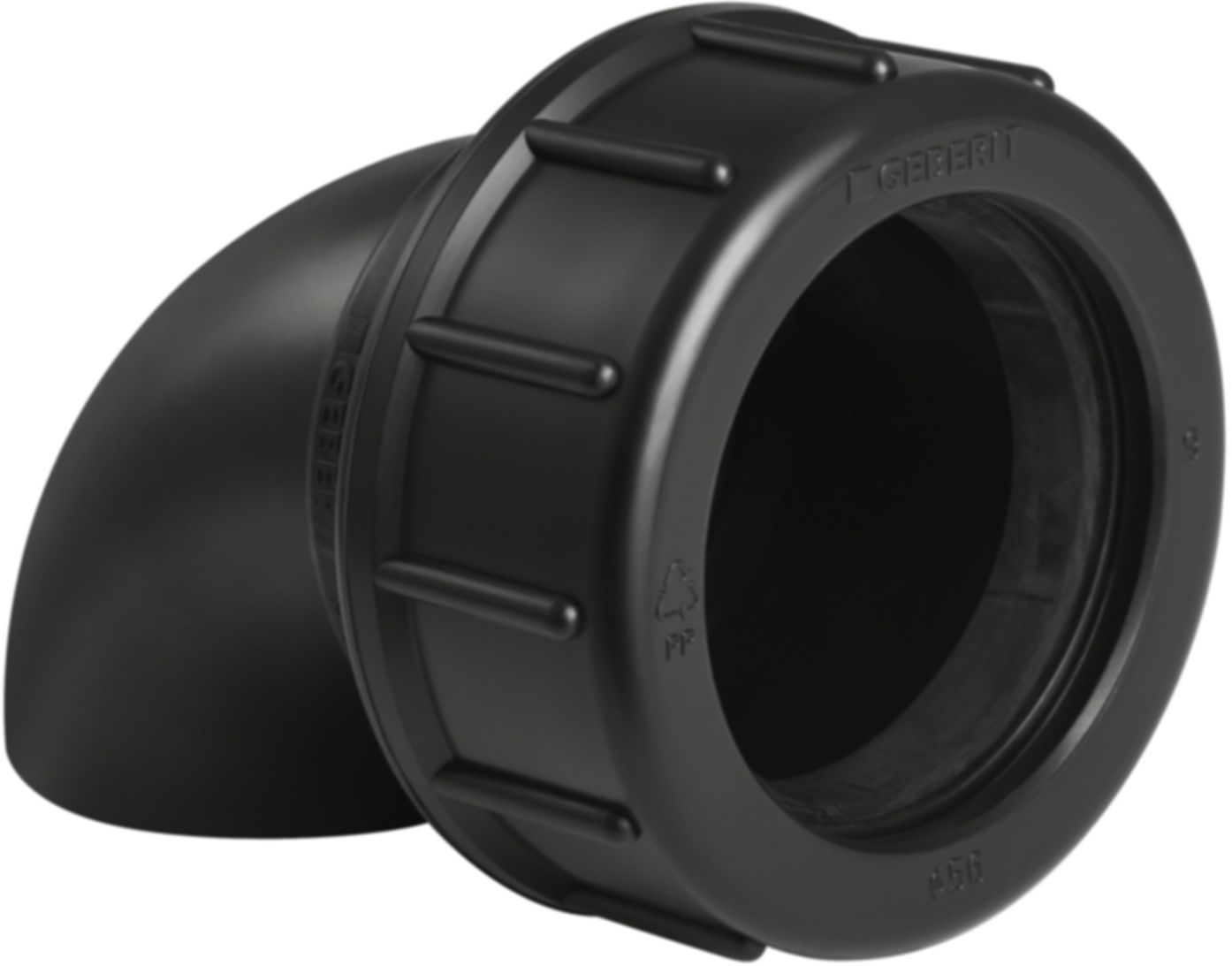 Bogen 90° m/Verschraubung 363.877.16.1 d 56mm - Geberit-PE-Formstücke