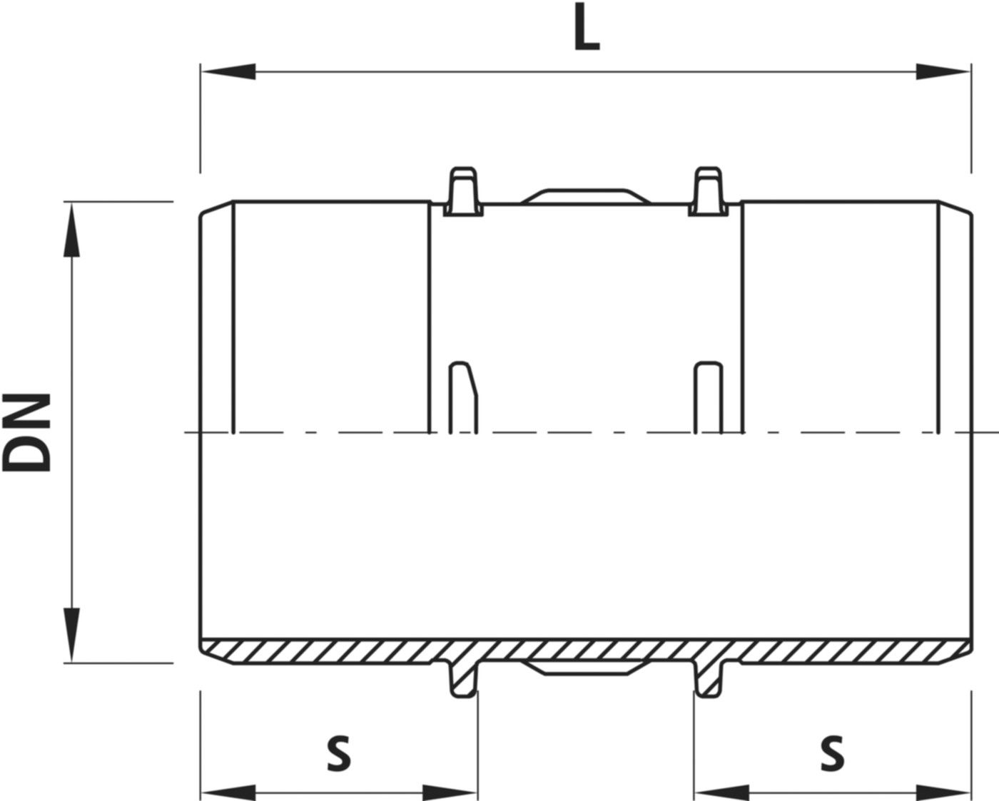 Spitzend-Stück, Baio Gas 5315 DN 100 - Hawle Steckmuffenformstücke