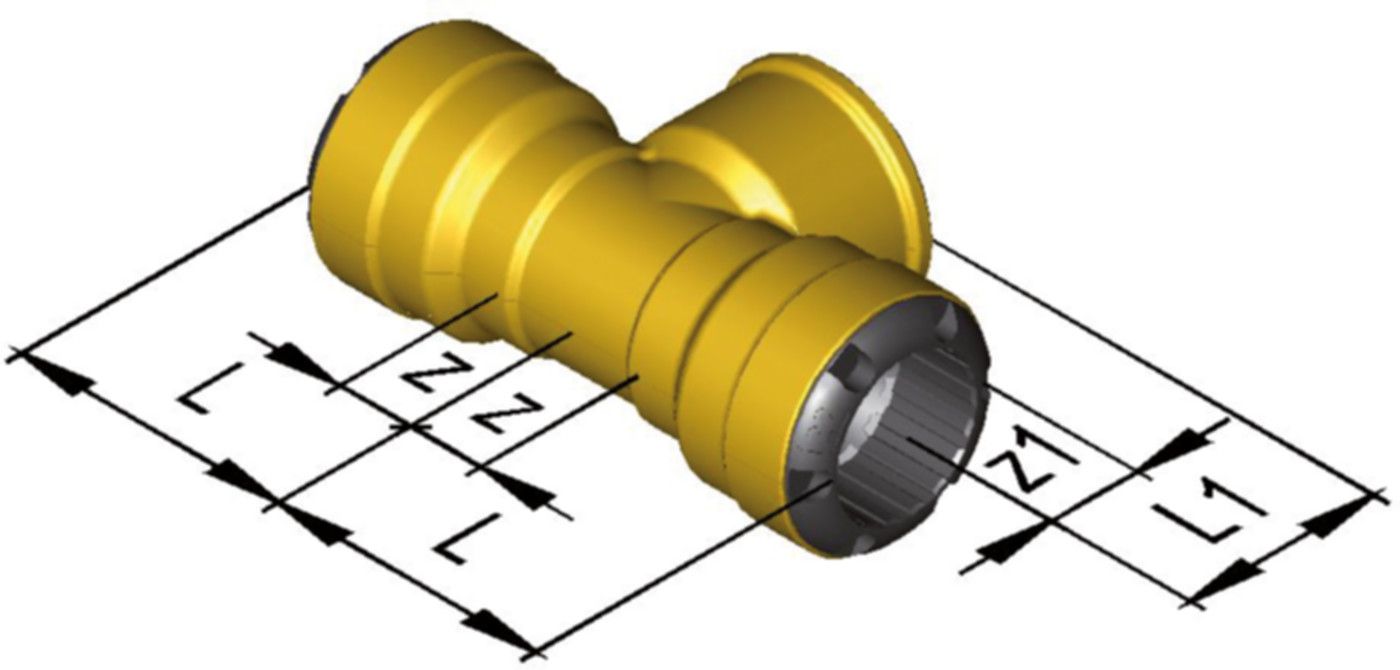 T-Stück Abgang mit IG d 22 mm - 1/2" 9816.2207 - SudoFIT-Formstücke