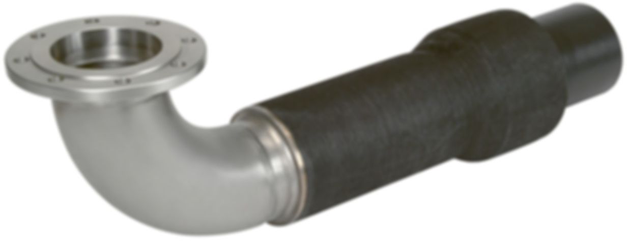 GEBEF Typ 1140 Festflansch 90° INOX d 125mm - DN 100 775 011 404 - GF GEBEF Gebäudeeinführung