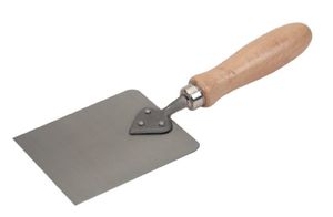Herzspachtel, Blatt gehärtet L= 100mm, mit lackiertem Holzheft - Bauwerkzeuge
