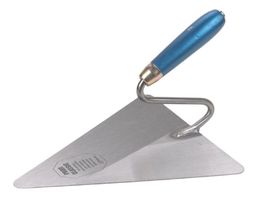 Berliner Kelle, Blatt gehärtet L= 260mm, mit blauem Holzheft - Bauwerkzeuge