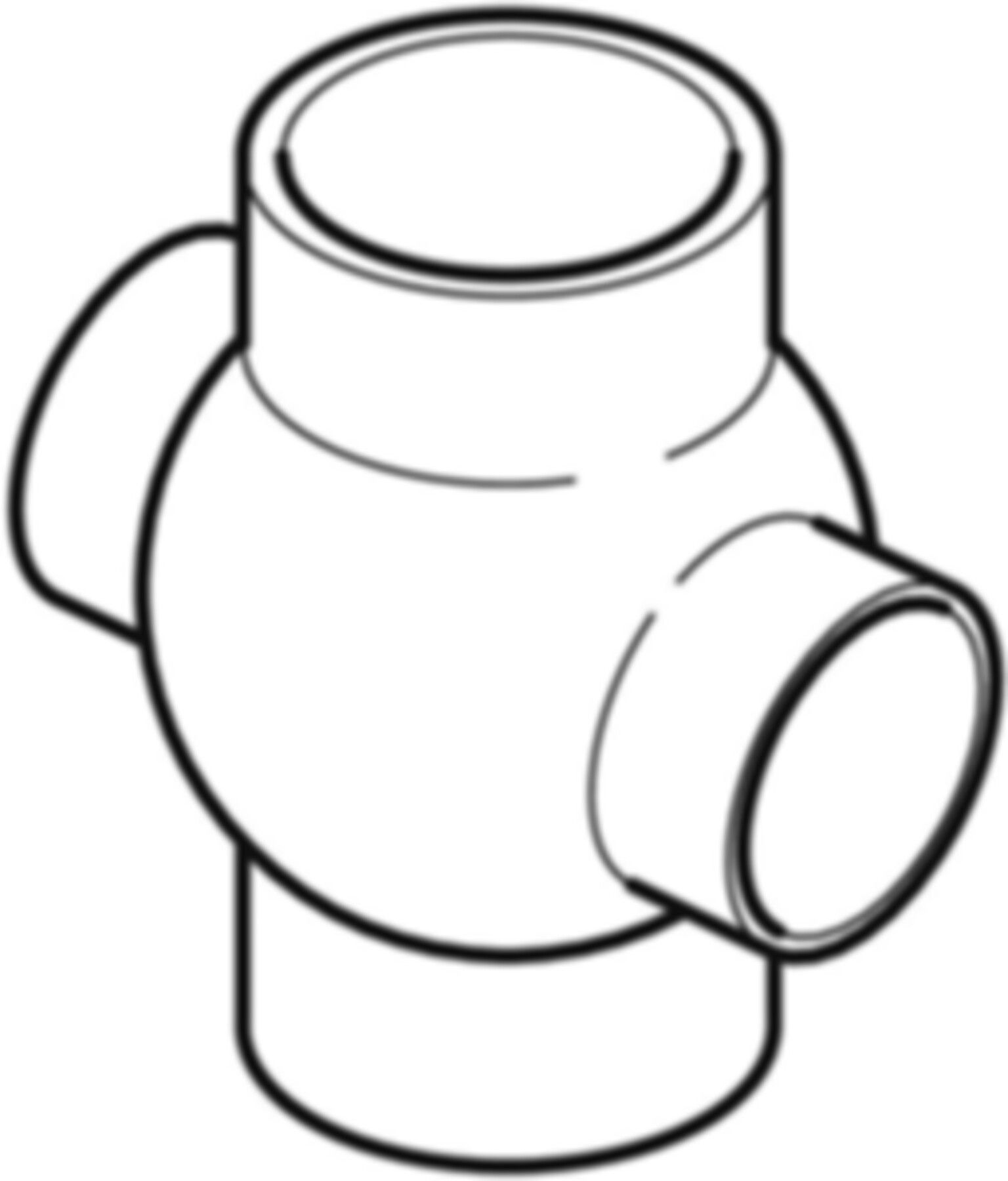 Doppelabzweig 180° 367.265.16.1 d 110/ 56mm - Geberit-PE-Formstücke