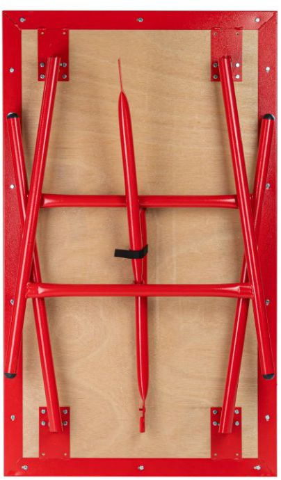 Klapp-Werkbank, rot B1005 x T505 x 32mm, Höhe= 845mm, Traglast 80kg - Werkstatteinrichtungen