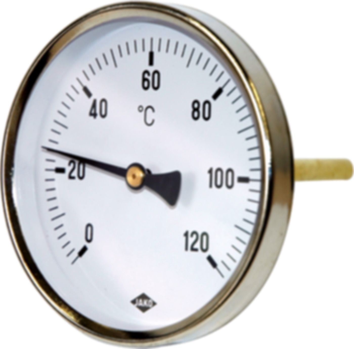 Bimetall-Thermometer d 63mm L= 45mm 6230.040.0452 o/Tauchhülse -20 - +40°C - Jako Mano- und Thermometer