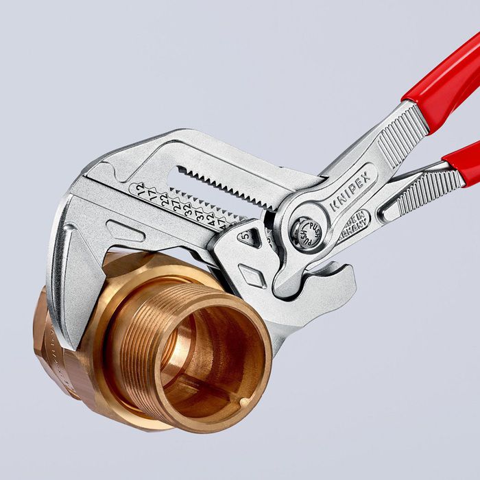 KNIPEX Zangenschlüssel, vernickelt 8603, L= 300mm, -Ø 60mm, PVC-Griffhülle - Zangen, Schneiden
