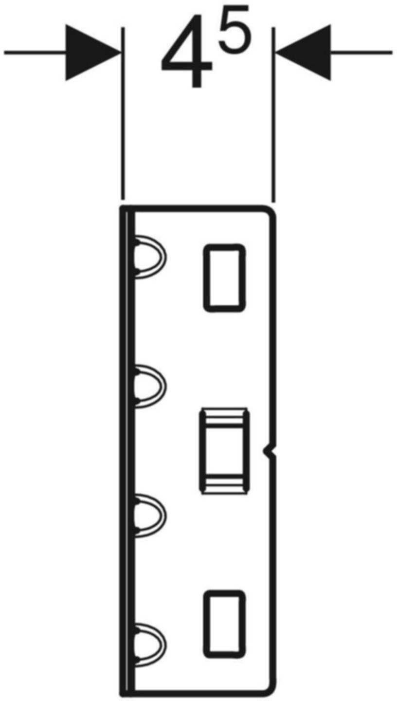 Traverse f. vertikal montierte Wandarm. Aufputz mit zwei Wasseranschlüssen 1/2" 461.746.00.1 - Geberit-GIS