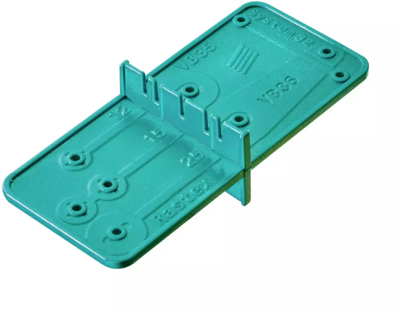 Hettich Anreissschablone MultiGreen Kunststoff grün, z. Anz. von Rastex und Verbindern - Diverse Möbelbeschläge und Zubehör