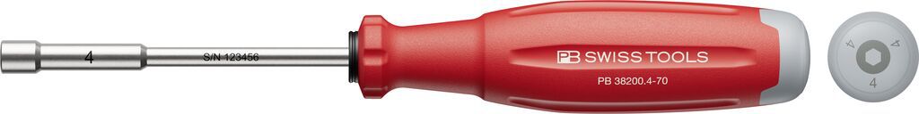 PB Steckschlüssel, SwissGrip Evo PB 38200 , Gr. 4 , L=70mm - Schraubenzieher