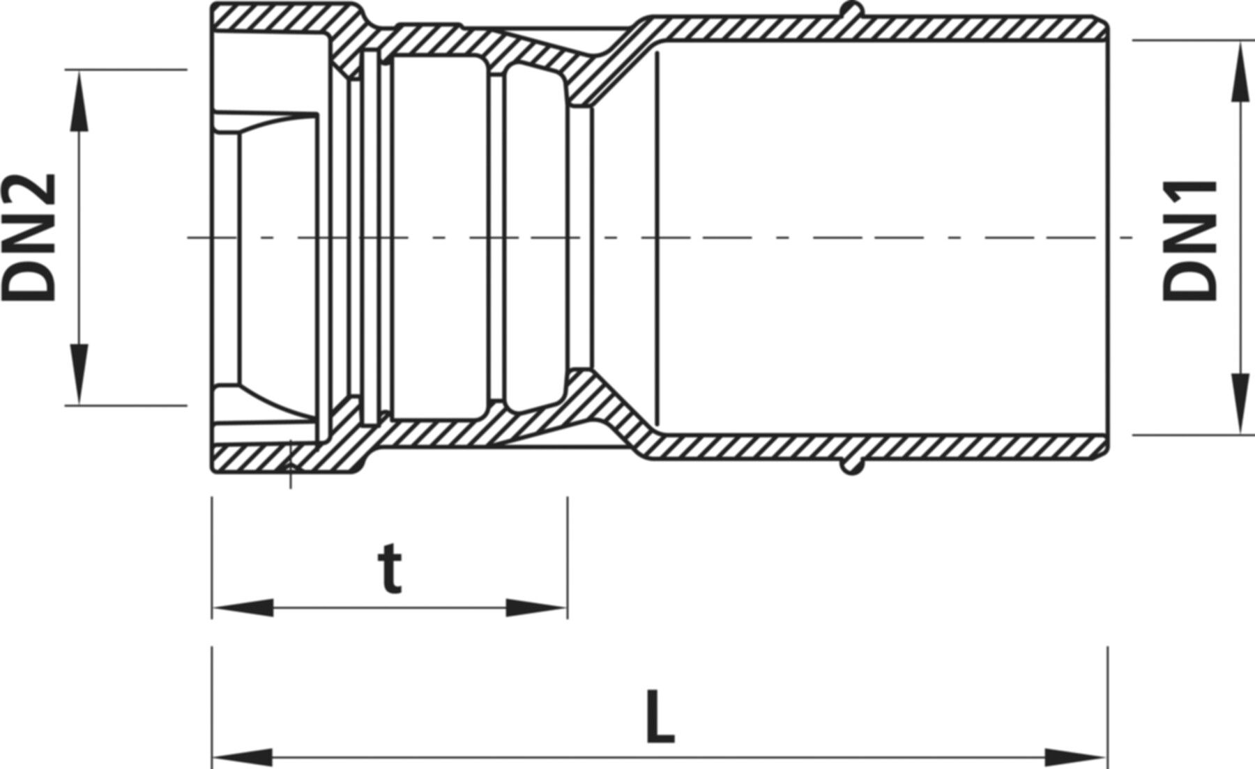 Spitzend/Muffen-Reduktion BLS 5330 DN 150/100 - Hawle Armaturen