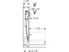 Wand-WC-Element Sigma Typ 125 461.213.00.2 mit Hygienespülung HS50, mit 2 Wasseranschl. - Geberit-GIS