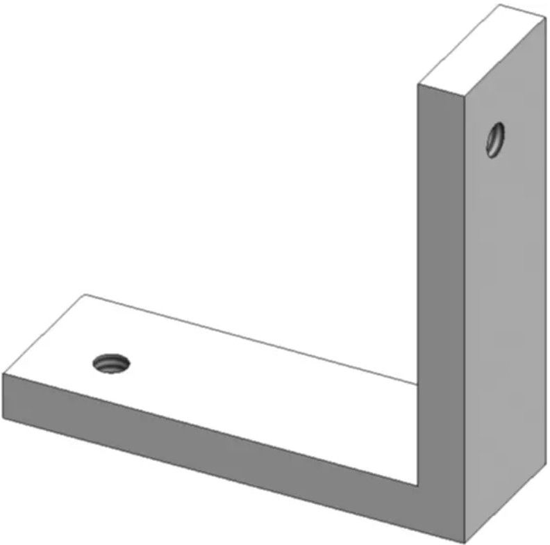 Eckverbinder aus Aluminium AIMgSi1 60 x 60 x 20 mm hochkant - INOXTECH-Handlauf-/Geländer-System