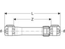 Langkupplung 16mm 620.020.00.1 - Geberit FlowFit-Rohre/Formstücke