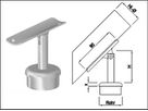 Steckkonsole bewegl mit ger Rohrkappe Pfos 33.7mm,A.vers33.7mm,H80mm,gs - INOXTECH-Handlauf-/Geländer-System