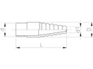 Laborschlauchtüllen m/Stutzen 12 mm 721 960 304 - GF Hart PVC-U Formstücke