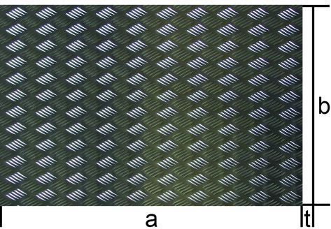 AIMg3, weich, Abkantqualität 1500/3000/3.0/4.5 mm, Muster Quintett - Aluminium Warzenbleche, EN AW-5754
