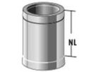 Alkon Rohrelement d 180 mm L=1000 mm 6KDR1020180 - Kaminsystem V4A doppelwandig