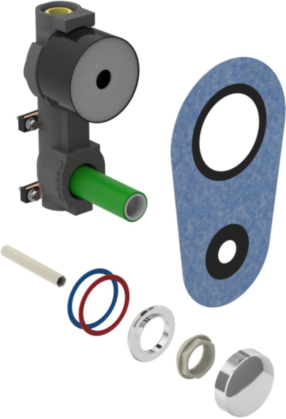 Wasserzählerstrecke 3/4" 603.099.21.1 mit UP-Ventil - Geberit Systemventile / Armaturen
