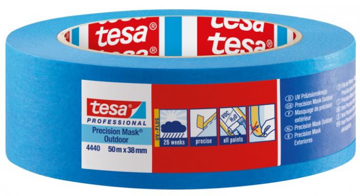 TESA Abdeckband Präz.aussen, blau, Profi B= 38mm, L= 50m, 3210184 - Kleben