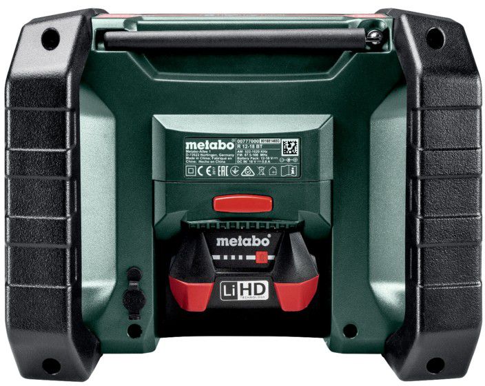 Akku-Radio R12-18 DAB+ BT für 12 bis 18V Akkus, solo - Metabo Elektrowerkzeuge