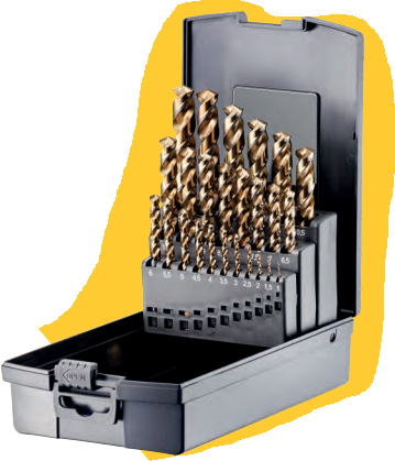 FORTEC Spiralbohrersatz, 70-tlg. HSSE-Co5 DIN338, Typ UNI - Bohren