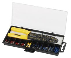IRONSIDE Elektro-Verbinder-Set 34 tlg., 6 Sort.Kabelschuhe / 1 Zange - Elektrozubehör