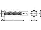 6-kt-Blechschr mit Spitze St vzb BN2707 DIN7976C 5,5x22 - Bossard Schrauben