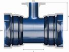 2-Muffen-T-Stück MMA, Abgang Flansch PN10/16 DN 300/150 - TRM Swiss Steckmuffenformstücke VRS-T