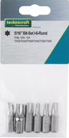 TECHNOCRAFT Bits-Set TX 5/16", 6-tlg. T25/T30/T40/T45/T50/T55, Länge 30mm - Schrauben, Mischen