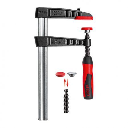 BESSEY Tempergussschraubzwinge TG-2K 120 x 60mm, 2K Griff - Spannwerkzeuge