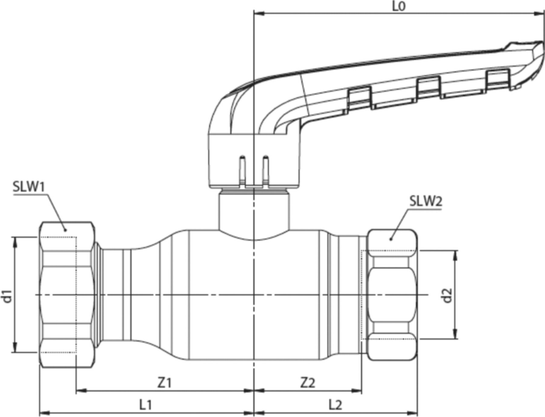 Kugelhahnen kurze Spindel Fullflow BF222001 DN 40 - Ballofix/Broen-Armaturen