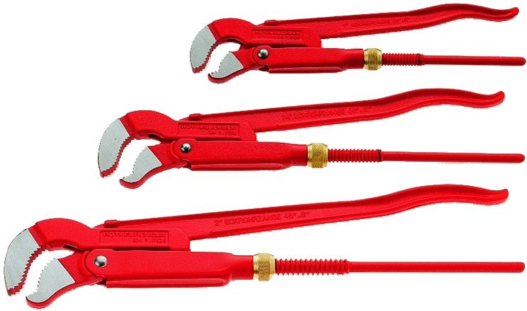 ROTHENBERGER Profi-Set, 3 tlg. Rohrzangen Ø 1-1.1/2-2", 070130X - Sanitärwerkzeuge