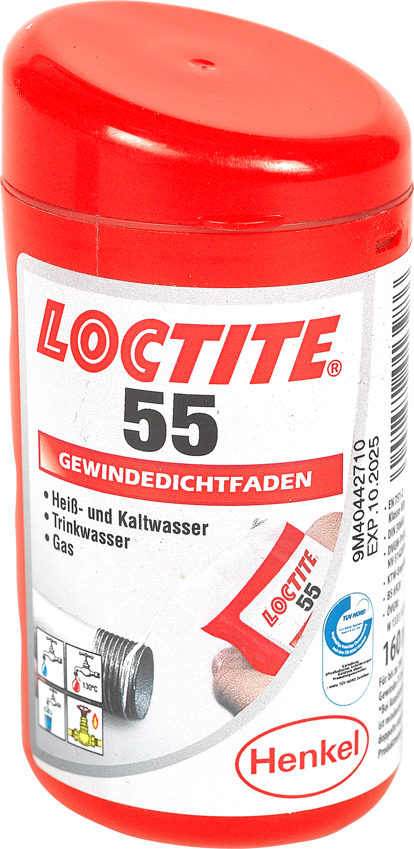 LOCTITE Gewindedichtfaden 55, 160m, weiss - Kleben