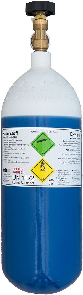 Sauerstoff-Tauschflasche 2.5kg gefüllt, Art. 3100-O - Schweissen