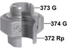 Verschraubung 332 V 3/4" flachd. 770 332 205 - GF verz. Tempergussfittings