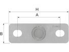 Grundplatten verz. 2-Loch rundgeschw. 1" 120 x 40 mm 39439 - Rohrschellen-Zubehör